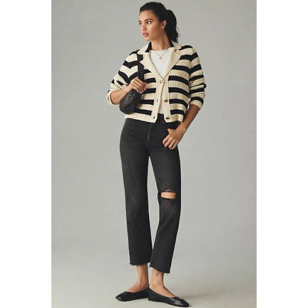 NWT ANTHROPOLOGIE MAEVE Sz XL THE GRETA POLO CARDIGAN SWEATER